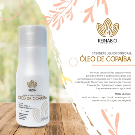 Sabonete Líquido Corporal Copaiba Reinabio 300ml