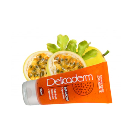 Sabonete Líquido Delicaderm Esfoliante Maracujá 180ml