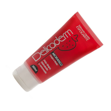 Sabonete Líquido Delicaderm Esfoliante Morango 180ml