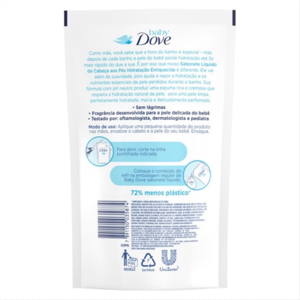 Sabonete Líquido Dove Baby Refil Hidratação 180ml