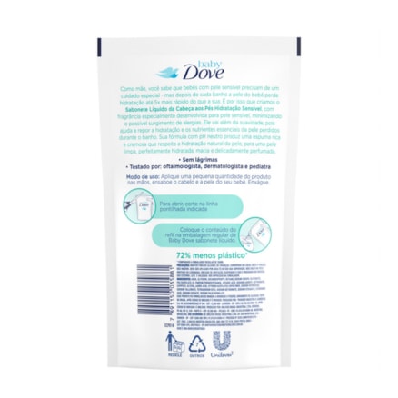 Sabonete Líquido Dove Baby Refil Hidratação Sensível 180ml