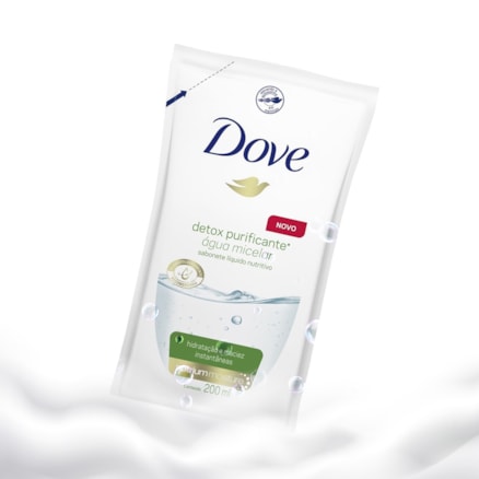 Sabonete Líquido Dove Refil Detox Elimina Impurezas 200ml