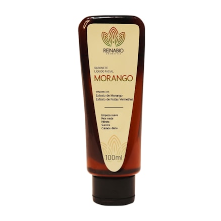 Sabonete Liquido Facial Morango Reinabio 100ml