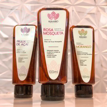 Sabonete Liquido Facial Morango Reinabio 100ml