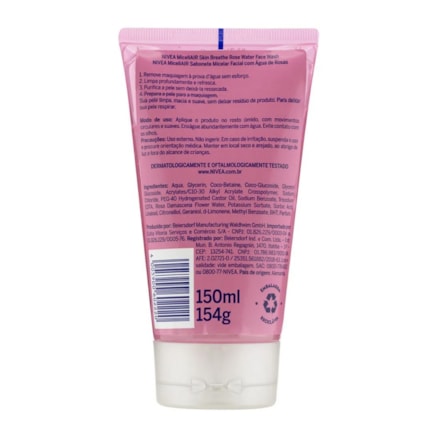 Sabonete Líquido Facial Nivea Gel Micelar Água Rosas 150ml