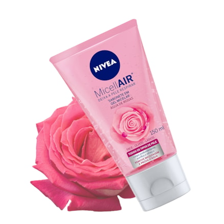 Sabonete Líquido Facial Nivea Gel Micelar Água Rosas 150ml