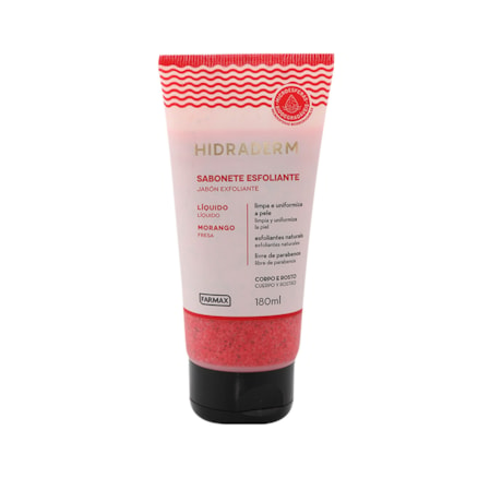 Sabonete Líquido Hidraderm Esfoliante Morango 180g