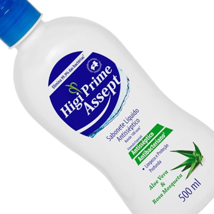 Sabonete Líquido Higiprime Aloe Vera Rosa Mosqueta 500ml