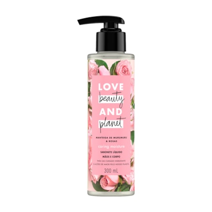 Sabonete Líquido Love Beauty And Planet Rosas Murumuru 300ml