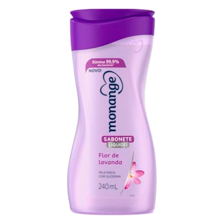 Sabonete Líquido Monange Flor Lavanda Glicerina 240ml