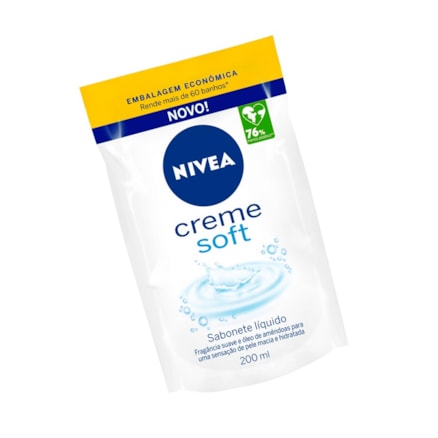 Sabonete Líquido Nivea Refil Creme Soft Pele Macia 200ml