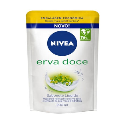 Sabonete Líquido Nivea Refil Erva Doce Pele Macia 200ml