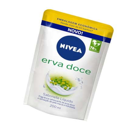 Sabonete Líquido Nivea Refil Erva Doce Pele Macia 200ml