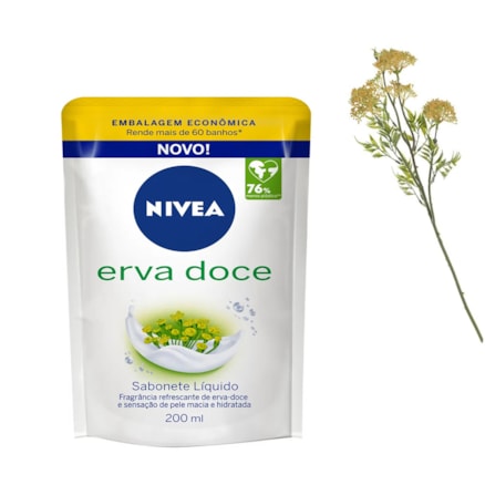 Sabonete Líquido Nivea Refil Erva Doce Pele Macia 200ml