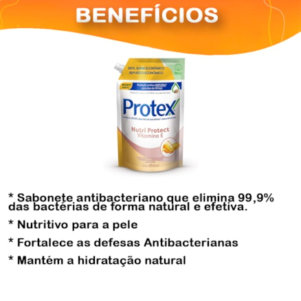 Sabonete Líquido Protex Nutri Protect Vitamina E Proteção Antibac Natural com Óleo de Linhaça 900ml