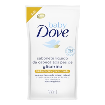 Sabonete Líquido Refil Dove Baby Glicerina Hidratante 180ml