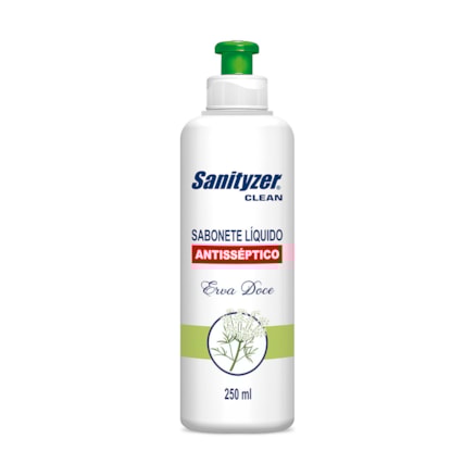 Sabonete Líquido Sanityzer Anti Séptico Erva Doce 250ml