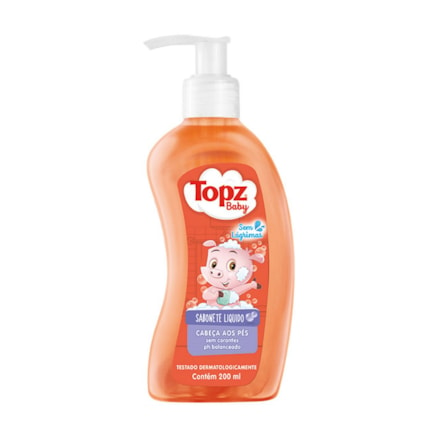 Sabonete Líquido Topz Baby Cabeça Pés Hipoalergênico 200ml