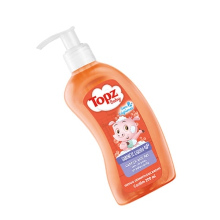 Sabonete Líquido Topz Baby Cabeça Pés Hipoalergênico 200ml