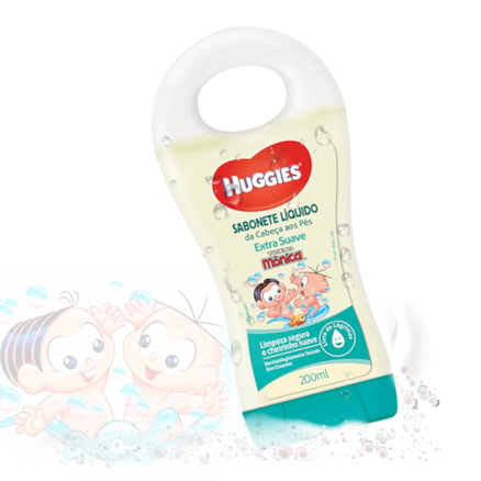 Sabonete Líquido Turma Da Mônica Huggies Suave 200ml