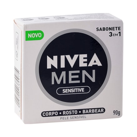 Sabonete Nivea Men 3 Em 1 Sensitive Corpo Rosto 90g