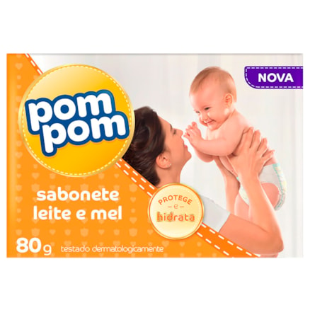 Sabonete Pom Pom Baby Leite E Mel 80g