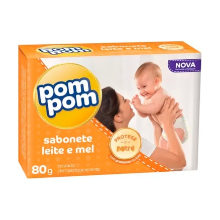 Sabonete Pom Pom Baby Leite E Mel 80g