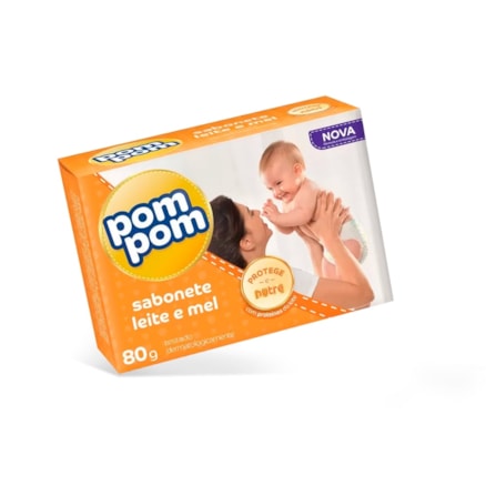 Sabonete Pom Pom Baby Leite E Mel 80g