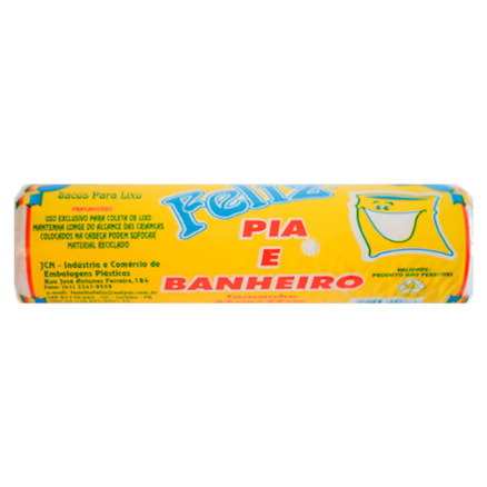 Saco De Lixo Feliz Para Pia/banheiro 50 Und