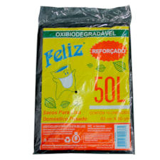 Saco Lixo Feliz Reforçado 5x10 50l