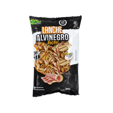 Salgadinho de Trigo Lanche Ceará Alvinegro Sabor Bacon Sem Glúten Osho Snack 35g