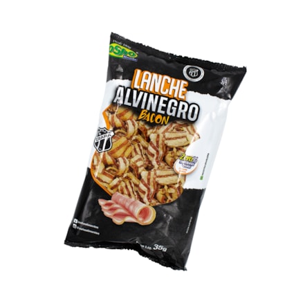 Salgadinho de Trigo Lanche Ceará Alvinegro Sabor Bacon Sem Glúten Osho Snack 35g