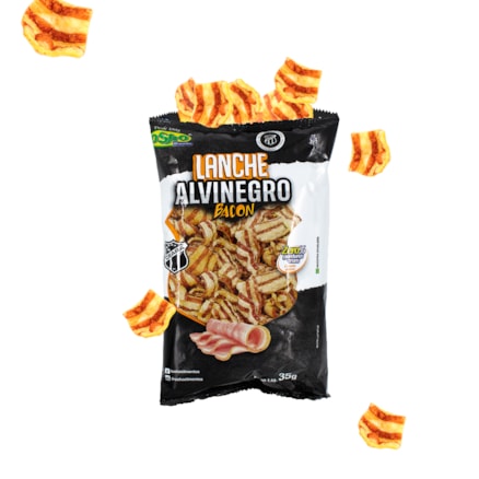 Salgadinho de Trigo Lanche Ceará Alvinegro Sabor Bacon Sem Glúten Osho Snack 35g