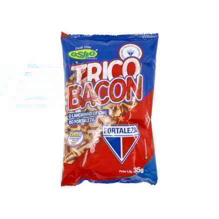 Salgadinho de Trigo Lanche Fortaleza Tricolor Sabor Bacon Osho Zero Glúten 35g