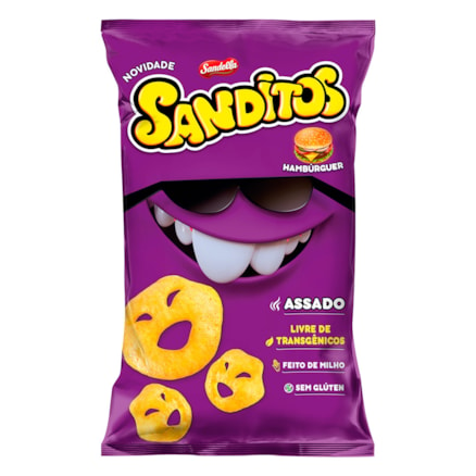 Salgadinho Sanditos Assado Hambúrguer 30g