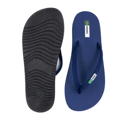 Sandália Chinelo Tradicional Opanka Azul Marinho Masculino