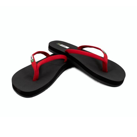 Sandália Chinelo Tradicional Opanka Preto Vermelho Masculino