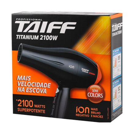 Secador Taiff Titanium 2100w Laranja 3 Velocidades 220v