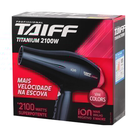 Secador Taiff Titanium 2100w Pink 3 Velocidades 220v