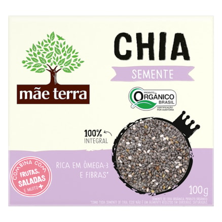 Semente De Chia Orgânico Mãe Terra 100g