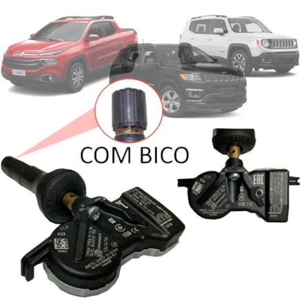 Sensor de Pressão de Pneu tpms Renegade Toro Compass Chrysler Dodge 68313387AB com bico