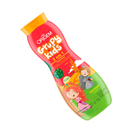 Shampoo 2 Em 1 Grupy Kids Adeus Frizz Vegano Ph Neutro 500ml