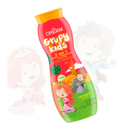 Shampoo 2 Em 1 Grupy Kids Adeus Frizz Vegano Ph Neutro 500ml