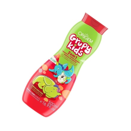 Shampoo 2 Em 1 Grupy Kids Hidrata De Montão Fios Lisos 500ml