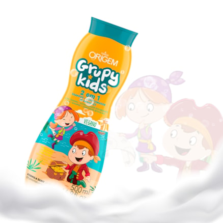 Shampoo 2 Em 1 Grupy Kids Xo Embaraço Limpa Perfuma 500ml