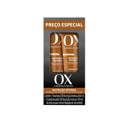 Shampoo 200ml + Condicionador 170ml Ox Nutrição Intensa