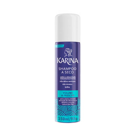 Shampoo A Seco Karina Volume Frescor Retira Oleosidade 150ml