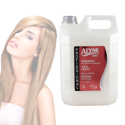 Shampoo Alyne Profissional Coco Reparação Profunda 5l