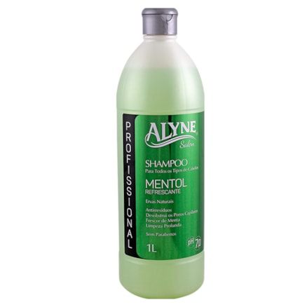 Shampoo Alyne Profissional Menthol Refrescante 1l