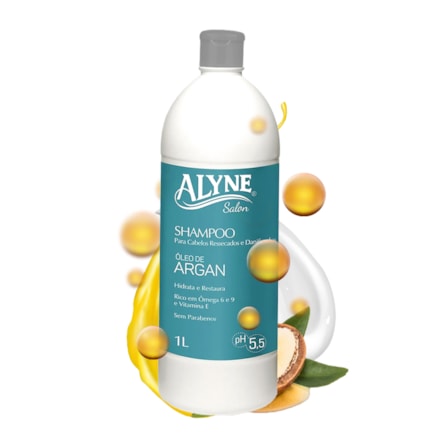 Shampoo Alyne Profissional Óleo Argan Hidrata 1l